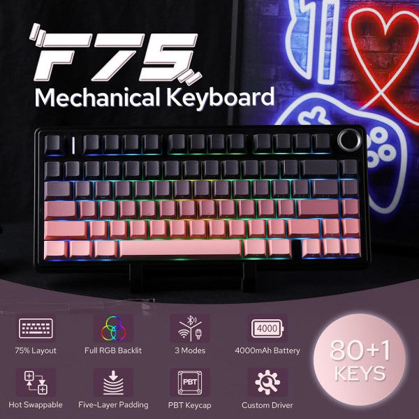 AULA F75 Gradient Pink (Reaper Switch) AULA F75 Gradient Pink (Reaper Switch)
